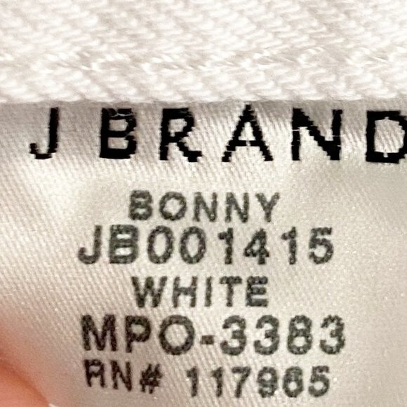 J Brand Women's White Mid Rise Button Fly Raw Hem Bonny Denim Mini Skirt 27 - Picture 8 of 10